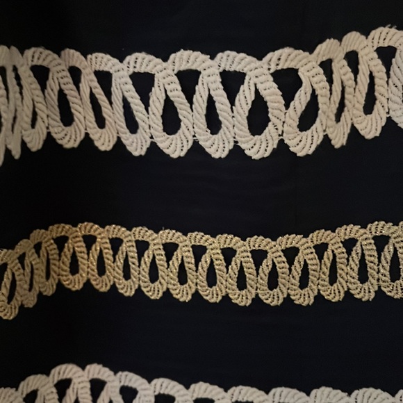 Gorgeous Lilly Navy, White, and Gold Dress - Picture 2 of 7